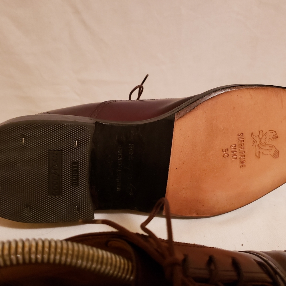 Rockport Cap-Toe Oxfords Mens Sz 9M Burgundy - Picture 5 of 8
